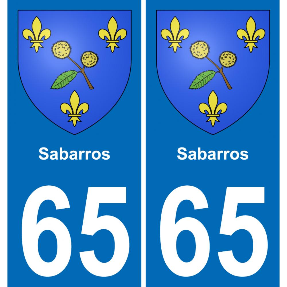 65 Sabarros placa etiqueta de registro de la ciudad
