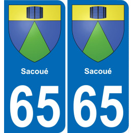 65 Sacoué placa etiqueta de registro de la ciudad