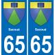 65 Pau autocollant sticker plaque immatriculation auto ville