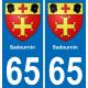 65 Pau autocollant sticker plaque immatriculation auto ville