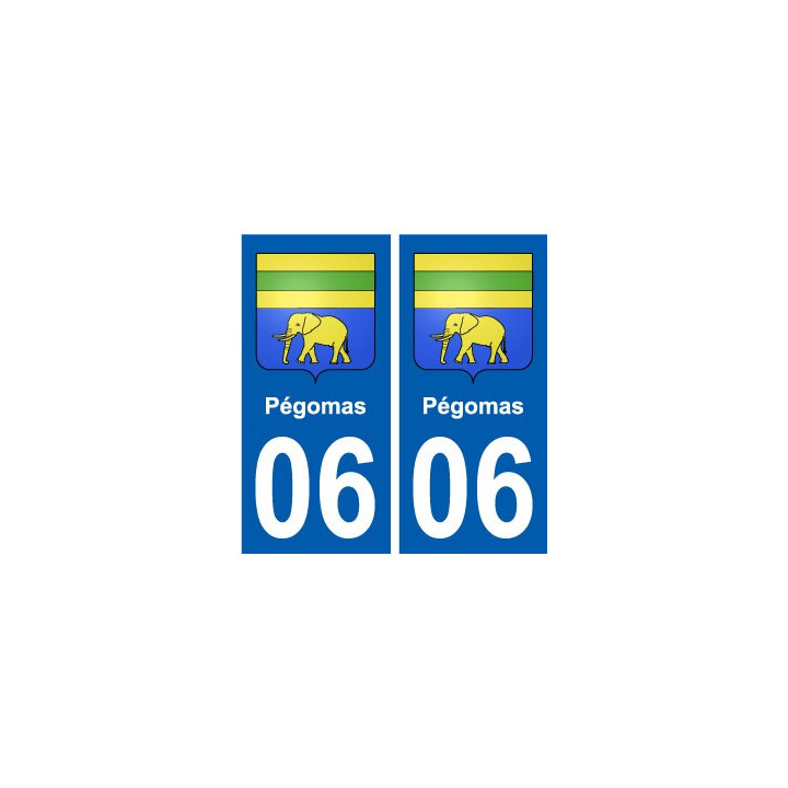 06 Pégomas ville sticker autocollant plaque