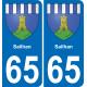 65 Pau autocollant sticker plaque immatriculation auto ville