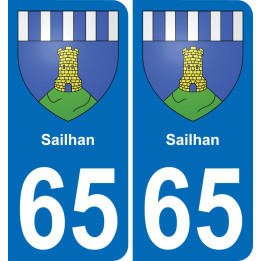 65 Sailhan sticker plate registration city