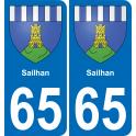 65 Pau autocollant sticker plaque immatriculation auto ville