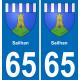 65 Pau autocollant sticker plaque immatriculation auto ville