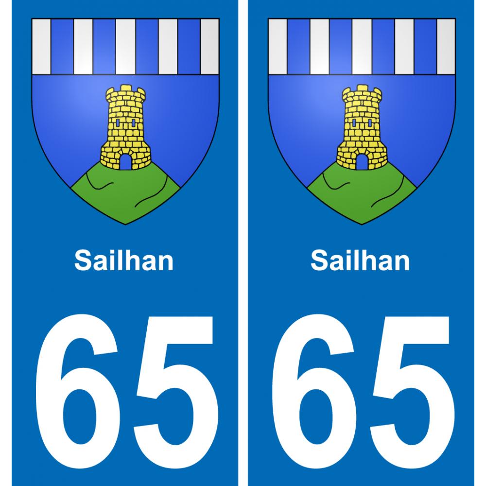 65 Sailhan placa etiqueta de registro de la ciudad