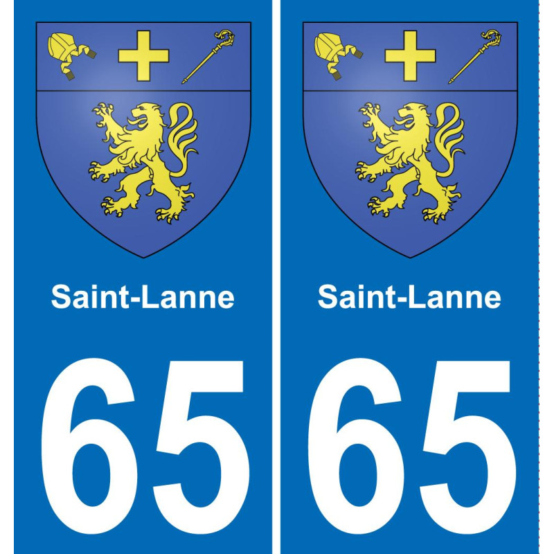 65 Saint-Lanne adesivo piastra di registrazione city