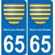 65 Pau autocollant sticker plaque immatriculation auto ville