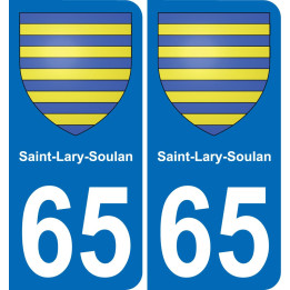 65 Saint-Lary-Soulan placa etiqueta de registro de la ciudad