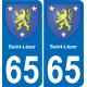 65 Saint-Lézer autocollant sticker plaque immatriculation auto ville