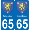 65 Saint-Lézer adesivo piastra di registrazione city