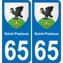 65 Saint-Pastous adesivo piastra di registrazione city