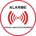 Sticker under video surveillance alarm logo 5