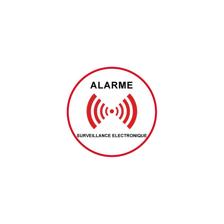 Autocollant sous vidéo surveillance alarme logo