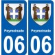 06 Peymeinade ville sticker autocollant plaque