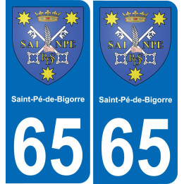 65 Saint-Pé-de-Bigorre sticker plate registration city