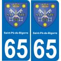 65 Saint-Pé-de-Bigorre adesivo piastra di registrazione city