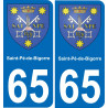 65 Saint-Pé-de-Bigorre-aufkleber plakette ez stadt