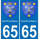65 Saint-Pé-de-Bigorre sticker plate registration city