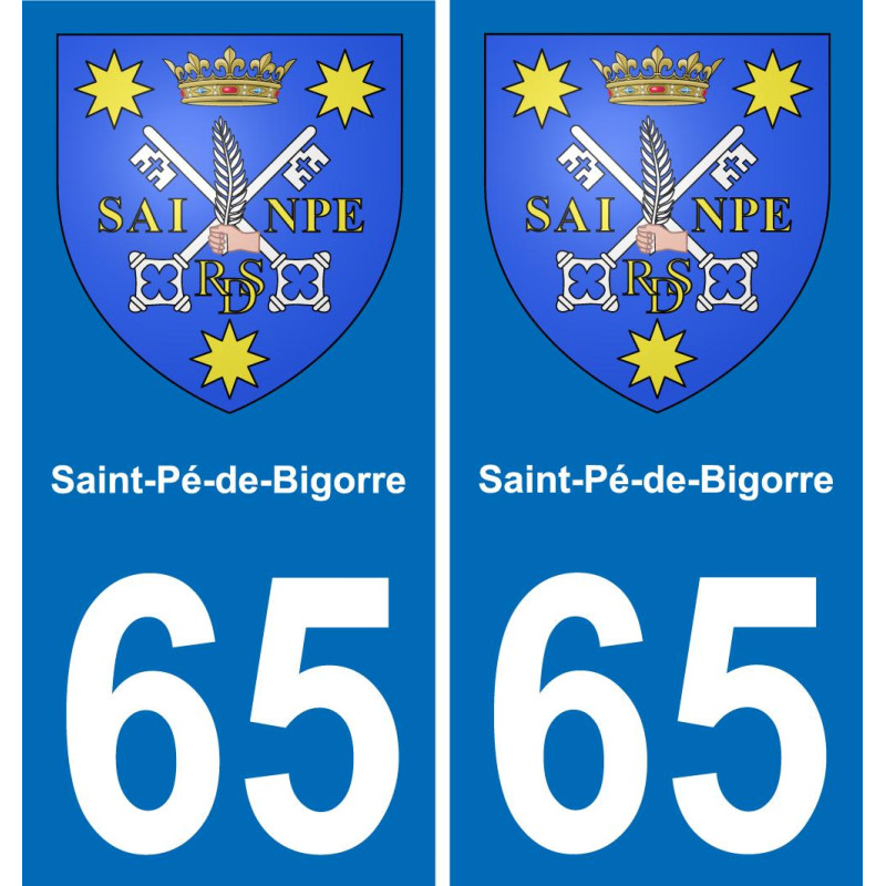 65 Saint-Pé-de-Bigorre-aufkleber plakette ez stadt