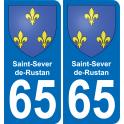 65 Saint-Sever-de-Rustan adesivo piastra di registrazione city