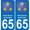 65 Pau autocollant sticker plaque immatriculation auto ville