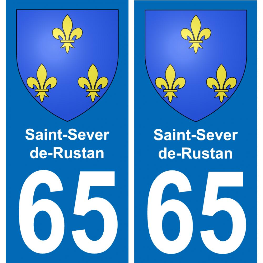 65 Saint-Sever-de-Rustan adesivo piastra di registrazione city