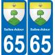 65 Salles-Adour-aufkleber plakette ez stadt