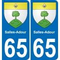65 Salles-Adour adesivo piastra di registrazione city