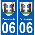 06 Peymeinade ville sticker autocollant plaque