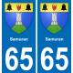 65 Samuran placa etiqueta de registro de la ciudad