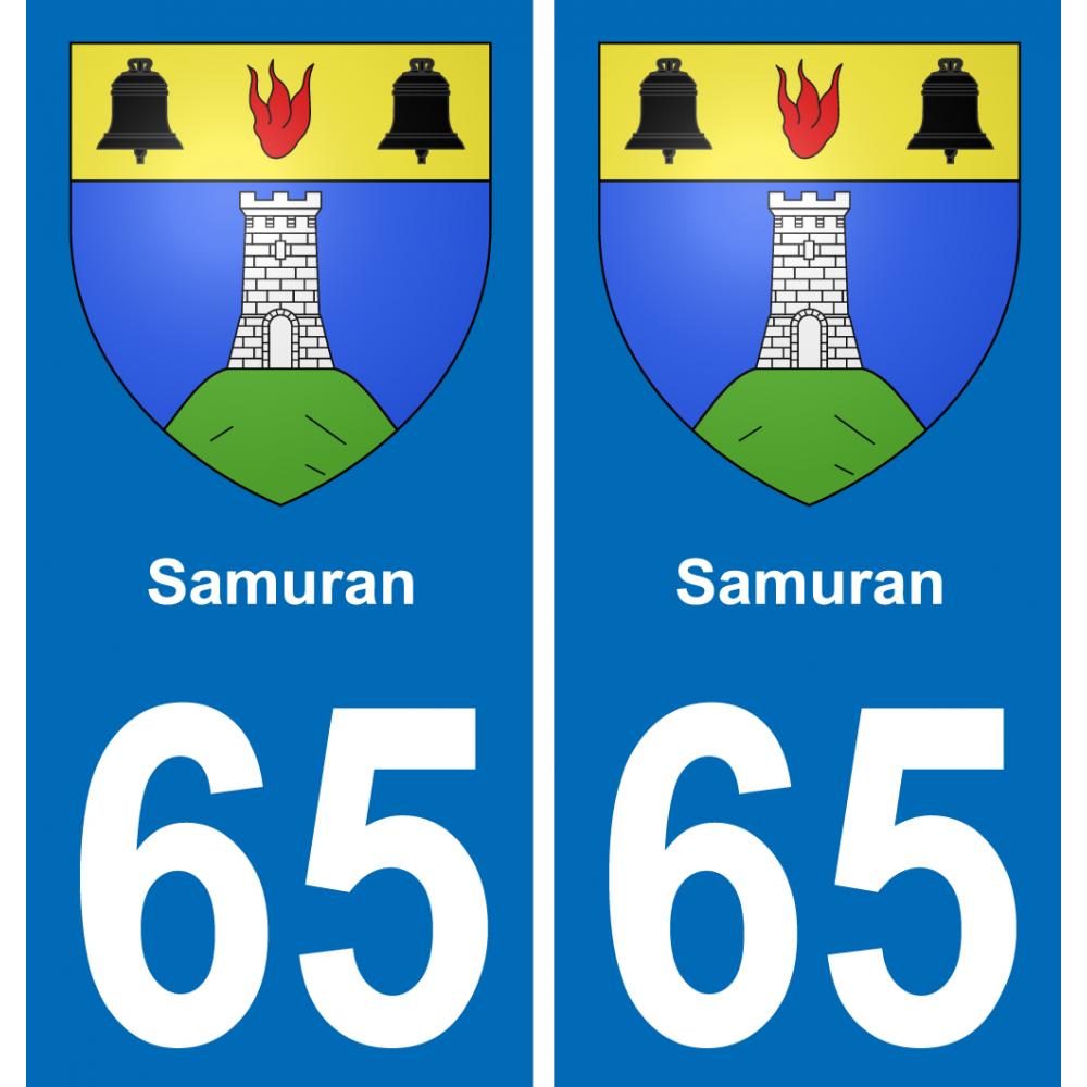 65 Samuran sticker plate registration city