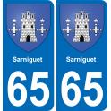65 Pau autocollant sticker plaque immatriculation auto ville