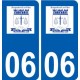06 Roquefort-les-Pins logo ville sticker autocollant plaque