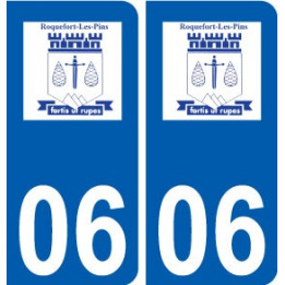 06 Roquefort-les-Pins logo ville sticker autocollant plaque