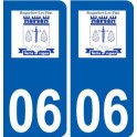 06 Roquefort-les-Pins logo ville sticker autocollant plaque