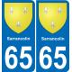 65 Pau autocollant sticker plaque immatriculation auto ville