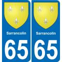 65 Pau autocollant sticker plaque immatriculation auto ville