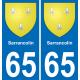 65 Sarrancolin placa etiqueta de registro de la ciudad