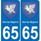 65 Pau autocollant sticker plaque immatriculation auto ville