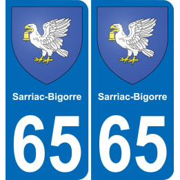 65 Sarriac-Bigorre-aufkleber plakette ez stadt