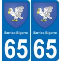 65 Pau autocollant sticker plaque immatriculation auto ville
