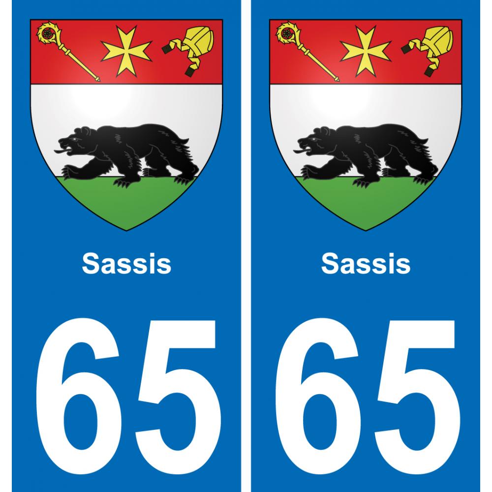 65 Sassis placa etiqueta de registro de la ciudad