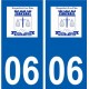 06 Roquefort-les-Pins logo ville sticker autocollant plaque