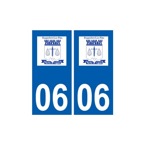 06 Roquefort-les-Pins logo ville sticker autocollant plaque