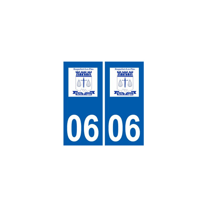 06 Roquefort-les-Pins logo ville sticker autocollant plaque