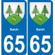 65 Pau autocollant sticker plaque immatriculation auto ville