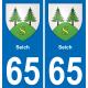 65 Seich autocollant sticker plaque immatriculation auto ville