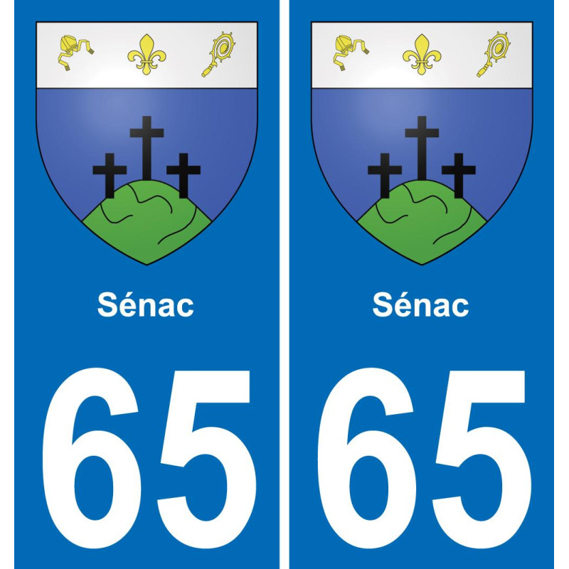 65 Sénac adesivo piastra di registrazione city