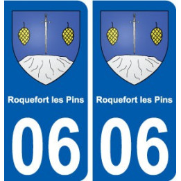 06 Roquefort-les-Pins ville sticker autocollant plaque